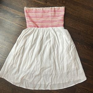 Strapless White Mini Dress